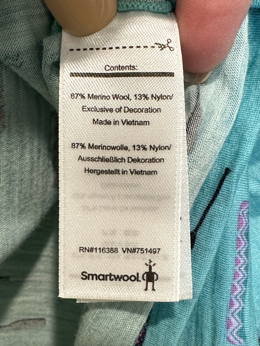 Smartwool Merino 150 Base Layer Print Short Sleeve Tee in Nile Blue - Picture 9 of 11
